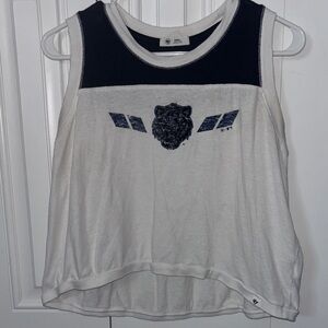 47 Brand White and Blue Tigers Baseball Tank Top
